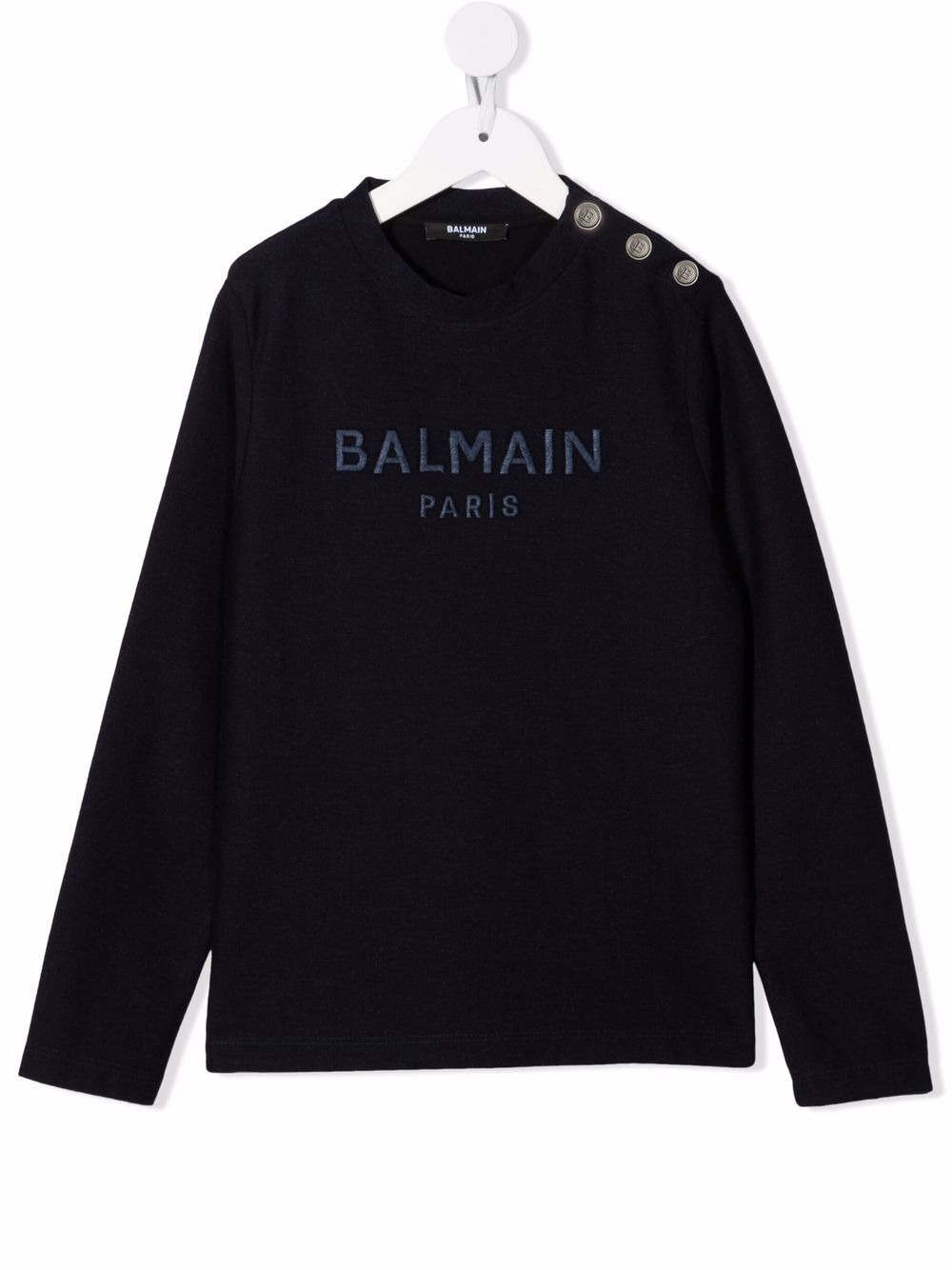 фото Balmain kids толстовка с вышитым логотипом