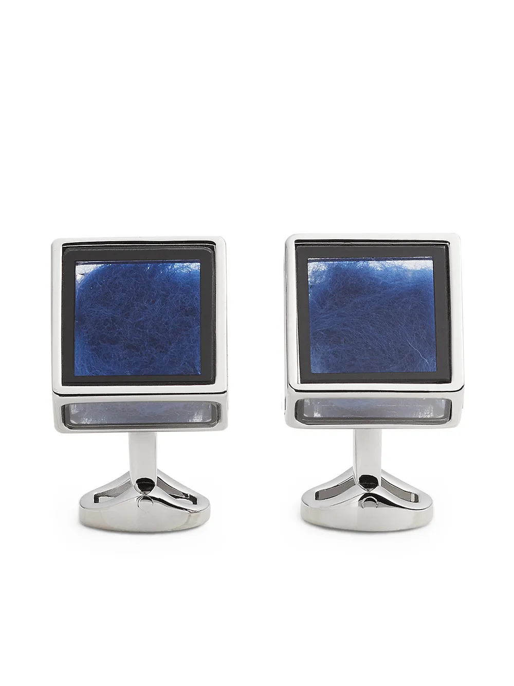 Click to view more detailed imagery on our partner's website Ermenegildo Zegna Square-shape Cufflinks In Blue