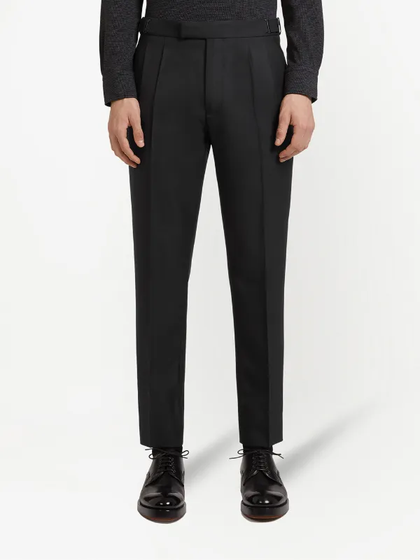 Zegna Tapered Wool Trousers - Farfetch