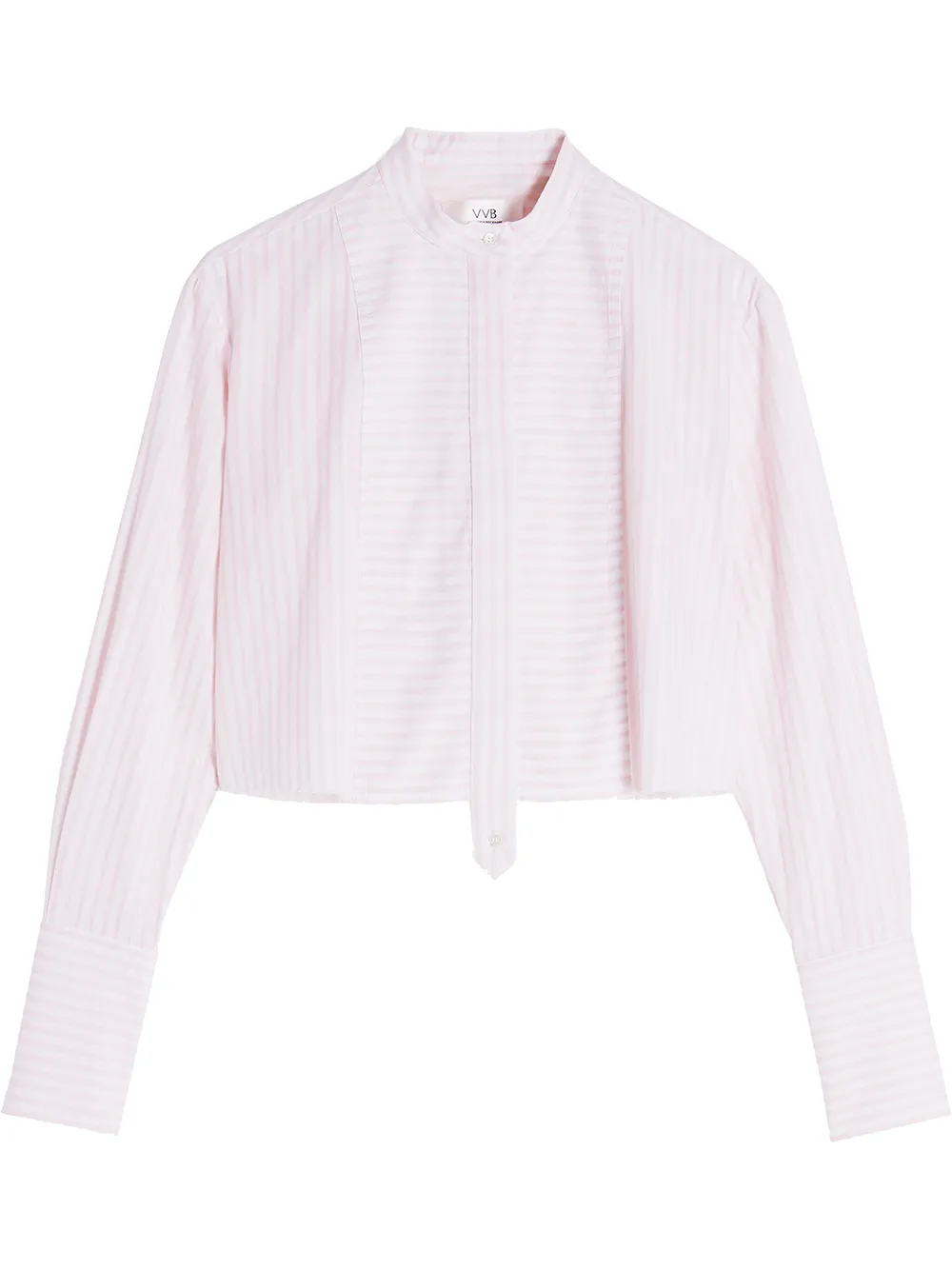 Victoria Victoria Beckham Striped Organic Cotton Cropped Shirt