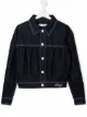 Image 1 of Philosophy Di Lorenzo Serafini Kids TEEN embroidered-logo cropped denim jacket