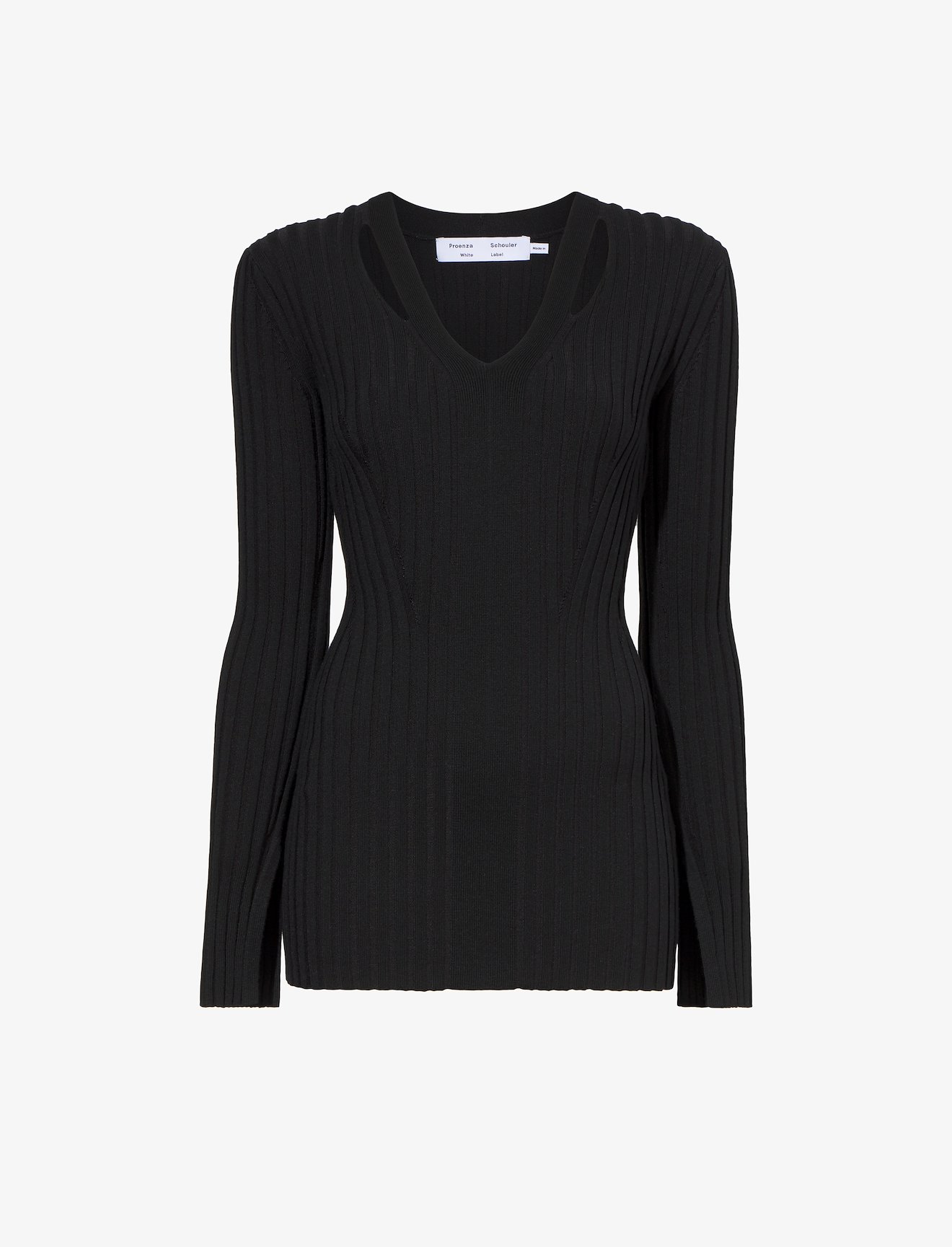 Lightweight Rib Knit V-Neck Top #5