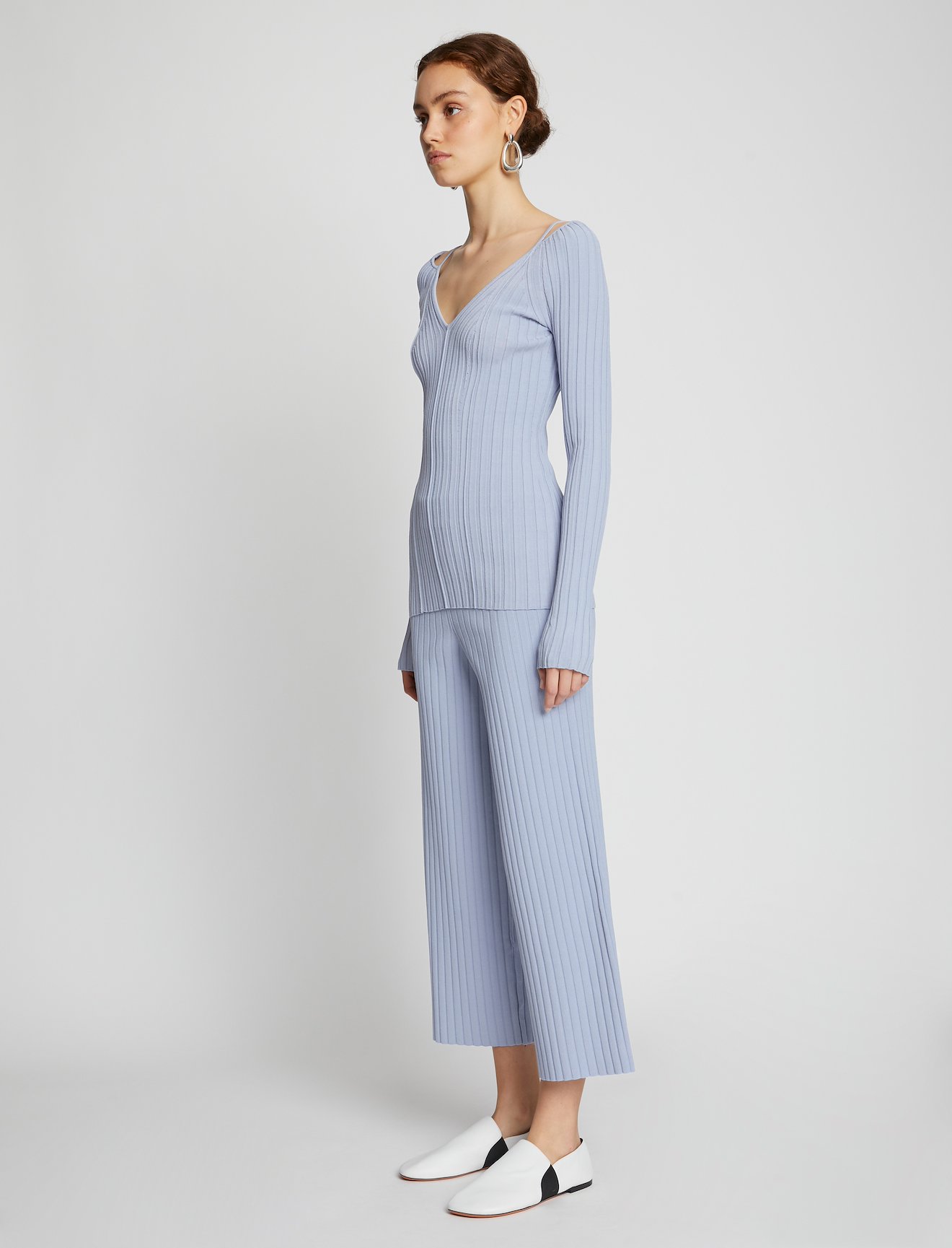 Lightweight Rib Knit Pants #1
