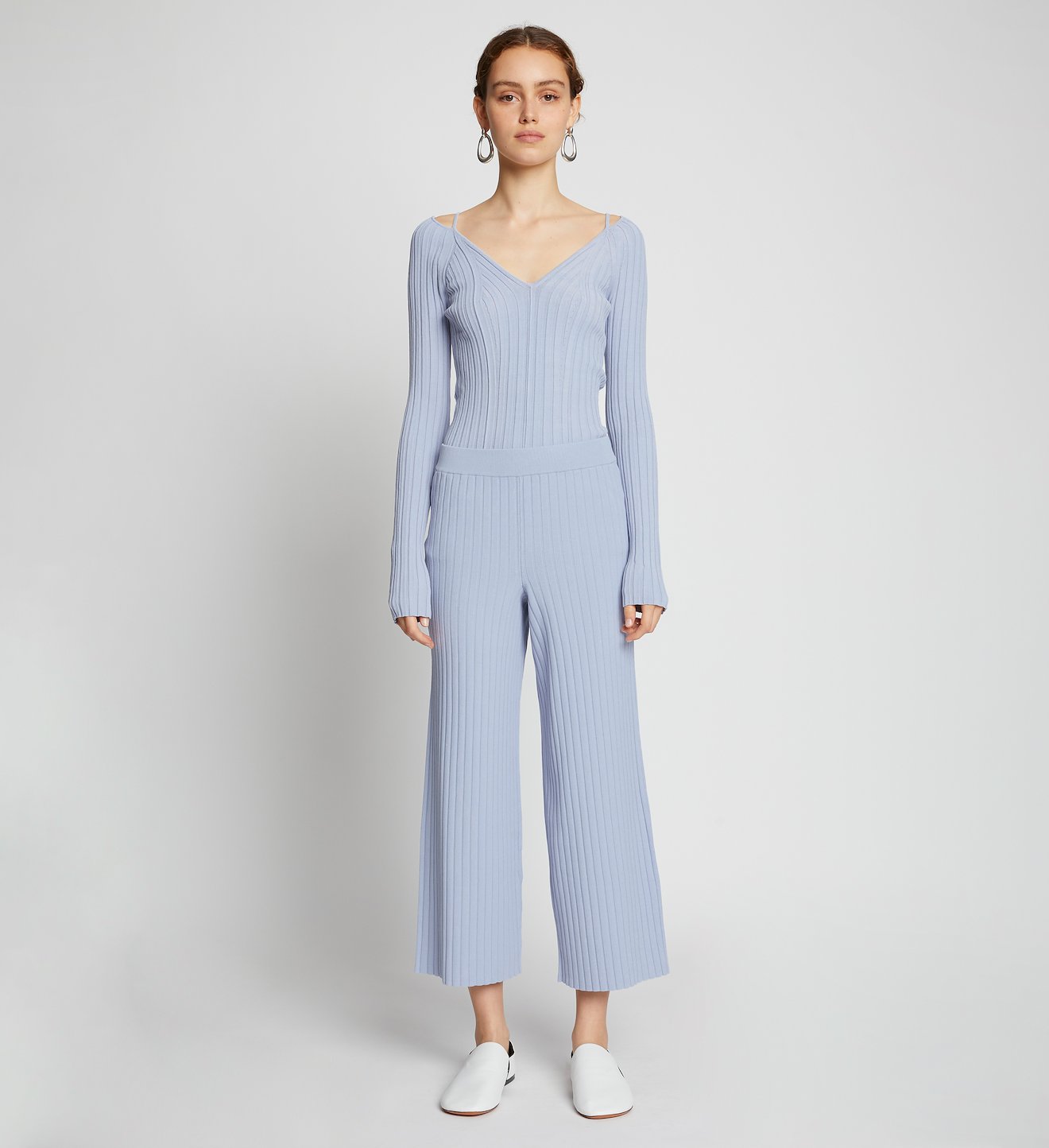 Lightweight Rib Knit Pants