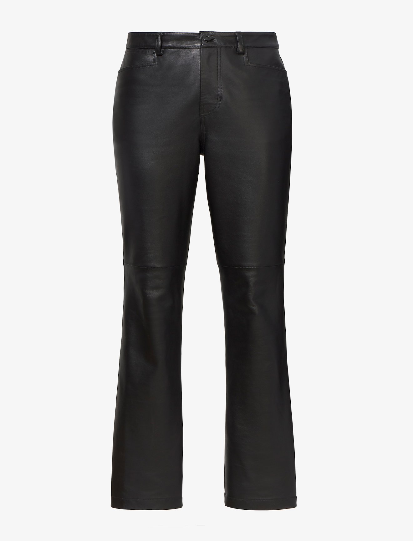 Leather Straight Pants #4