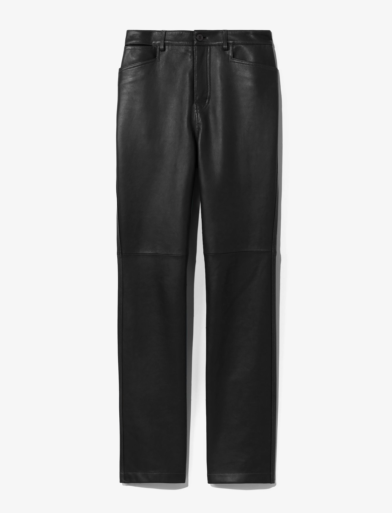 Leather Straight Pants #4