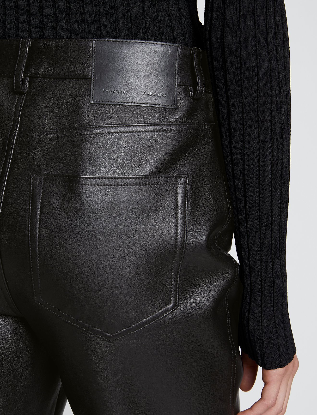 Leather Straight Pants #3