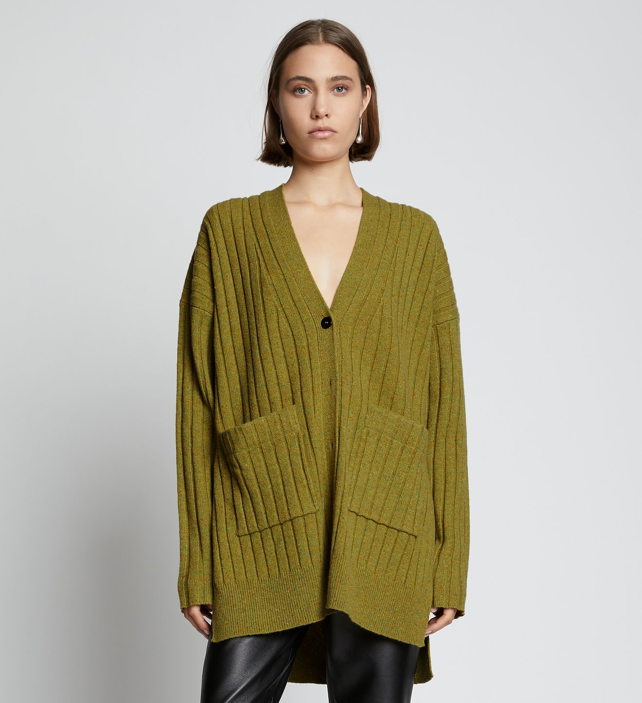 Speckled Wool Oversized Cardigan