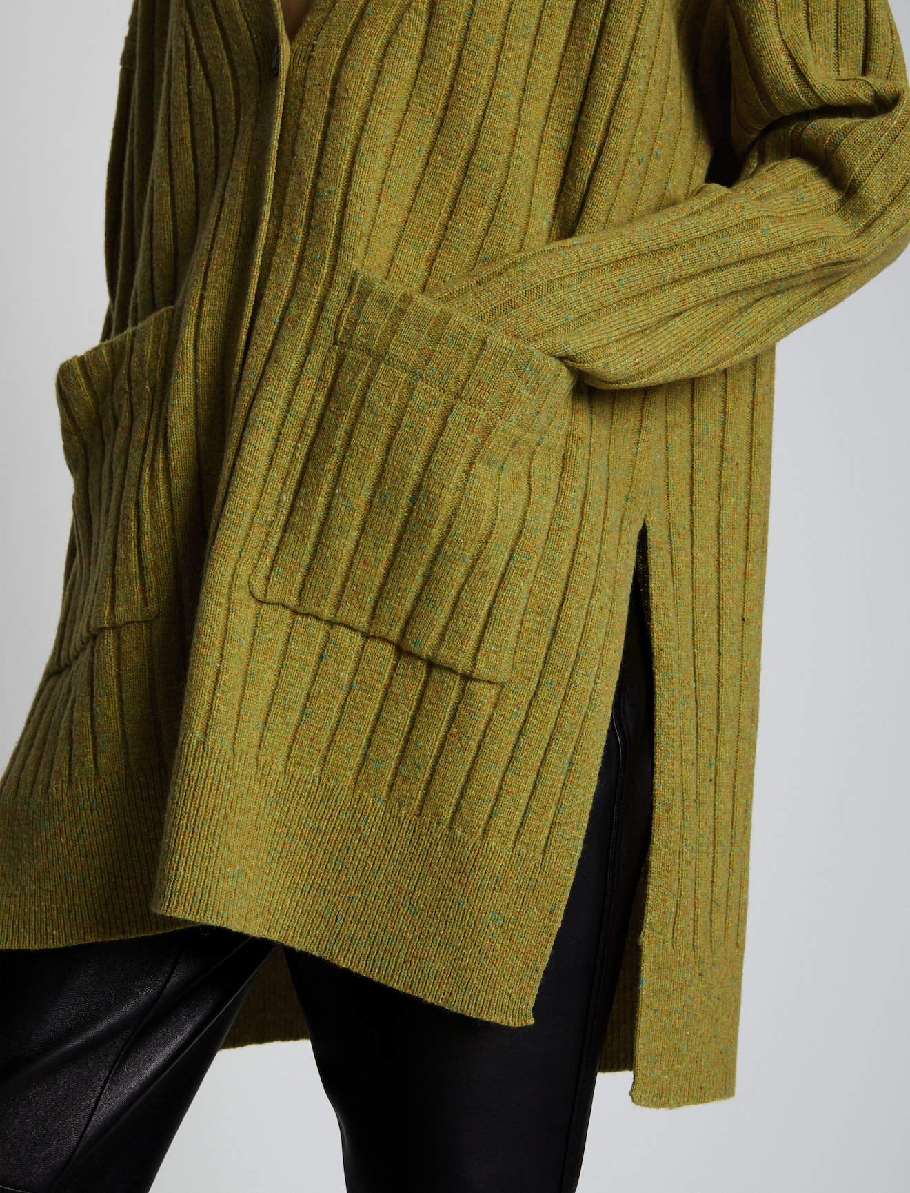 Speckled Wool Oversized Cardigan #4