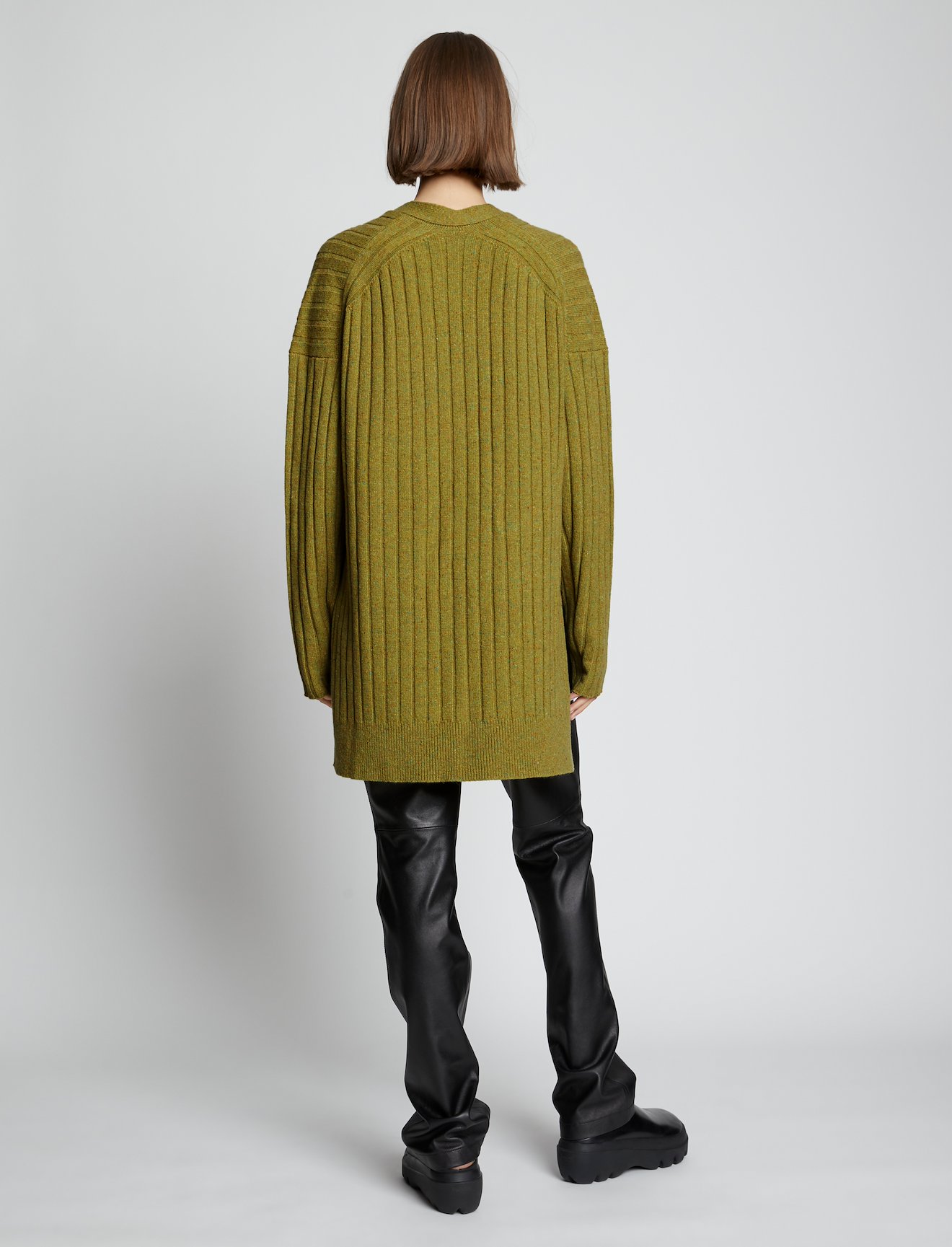 Speckled Wool Oversized Cardigan #3