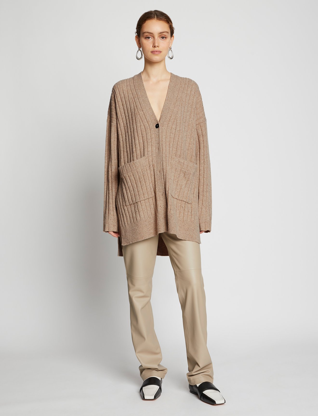 Speckled Wool Oversized Cardigan #1