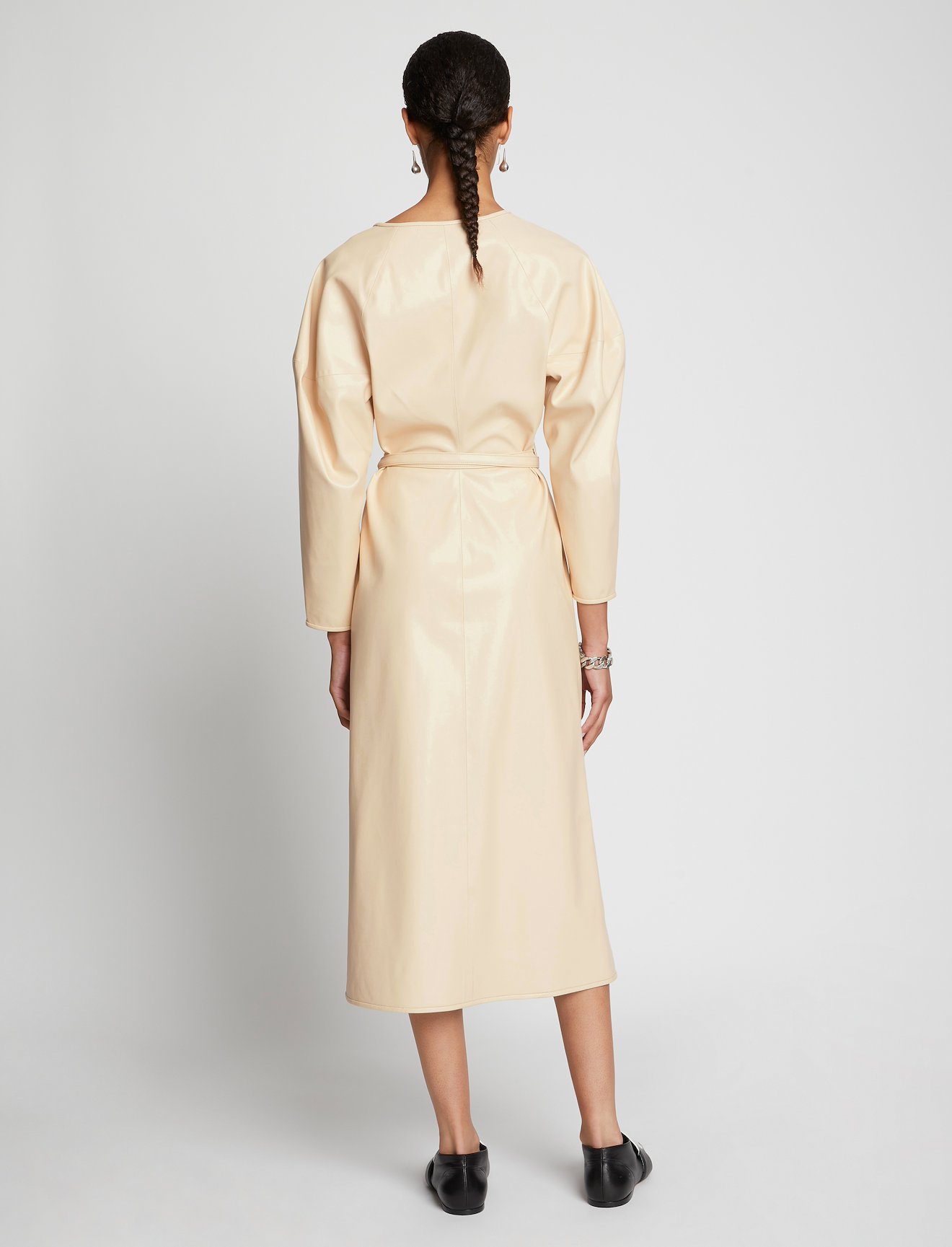 Faux Leather Wrap Dress #2