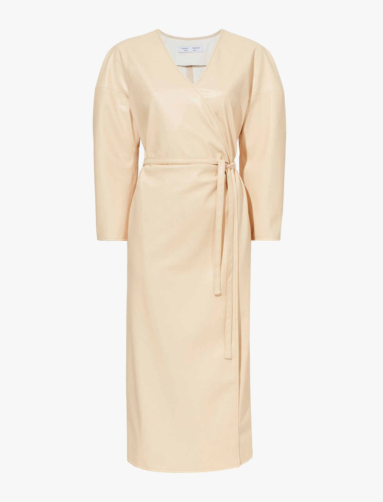 Faux Leather Wrap Dress #4