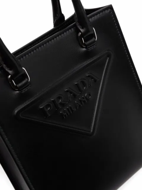 prada triangle logo mini pouch bag