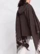 Semicouture кейп с капюшоном и бахромой