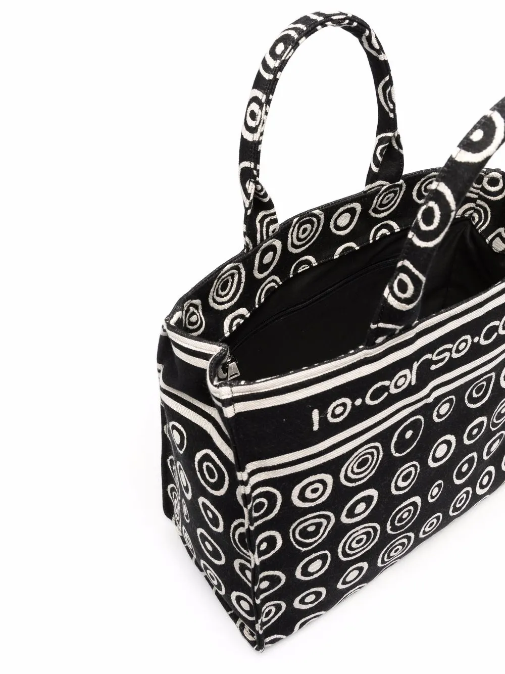 Shop 10 Corso Como Graphic-print Canvas Tote In 黑色