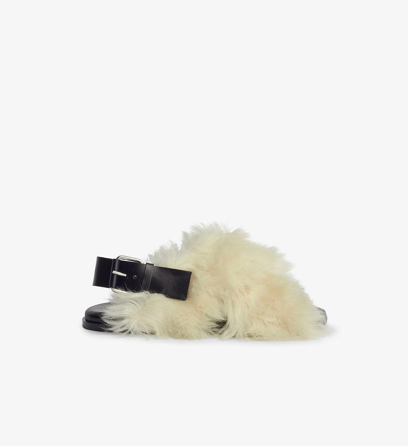 Square Shearling Sandals