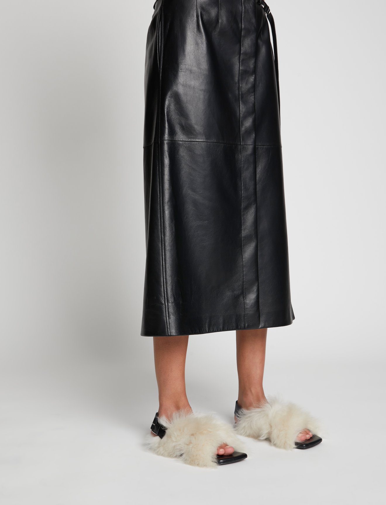 Square Shearling Sandals #1