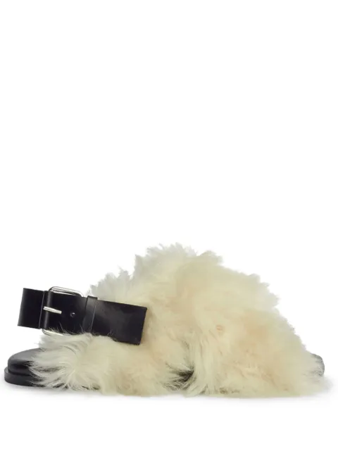 Proenza Schouler square shearling sandals PS38014A15046 - 0