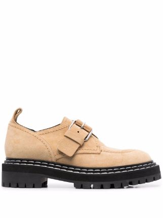 Proenza Schouler Lug Sole buckle fastening Oxford Shoes Farfetch