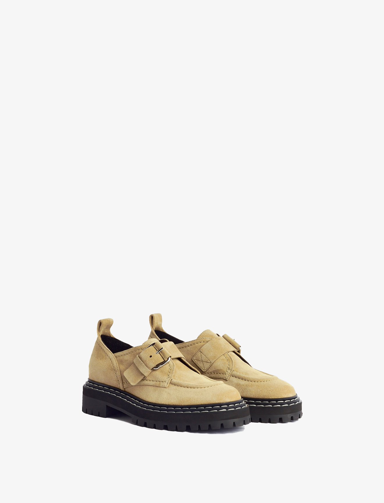 Lug Sole Buckle Oxfords #1