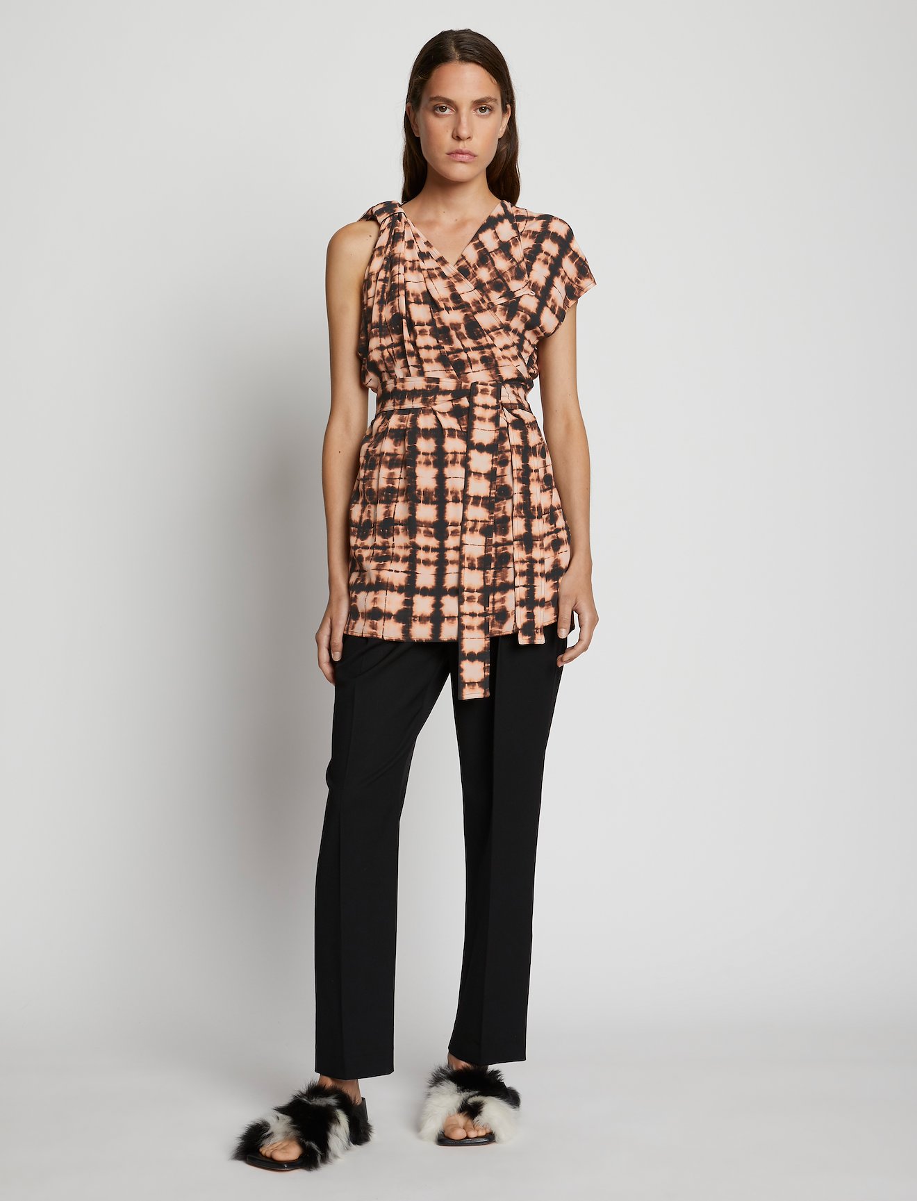 Printed Tie Dye Wrap Top #6