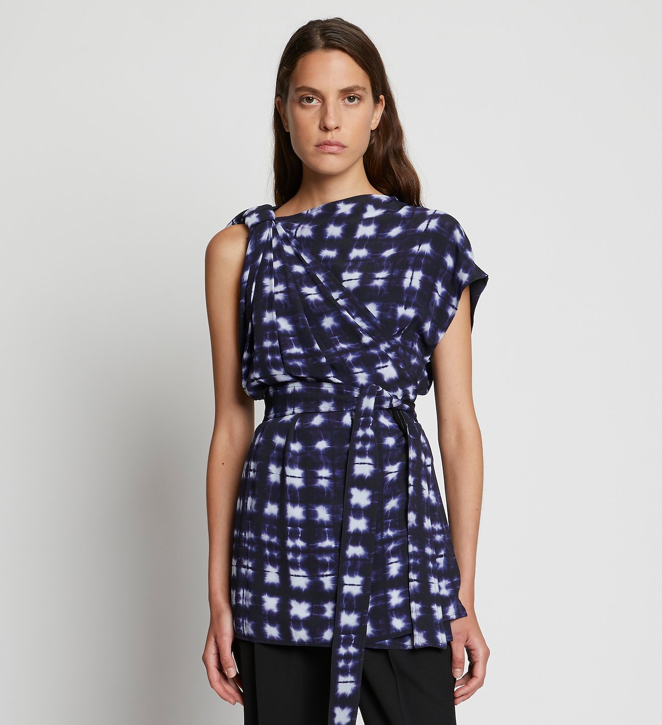Printed Tie Dye Wrap Top