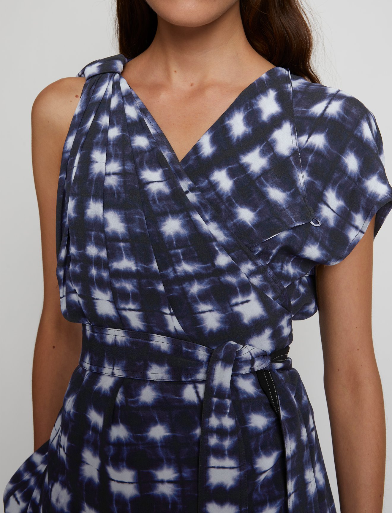 Printed Tie Dye Wrap Top #4