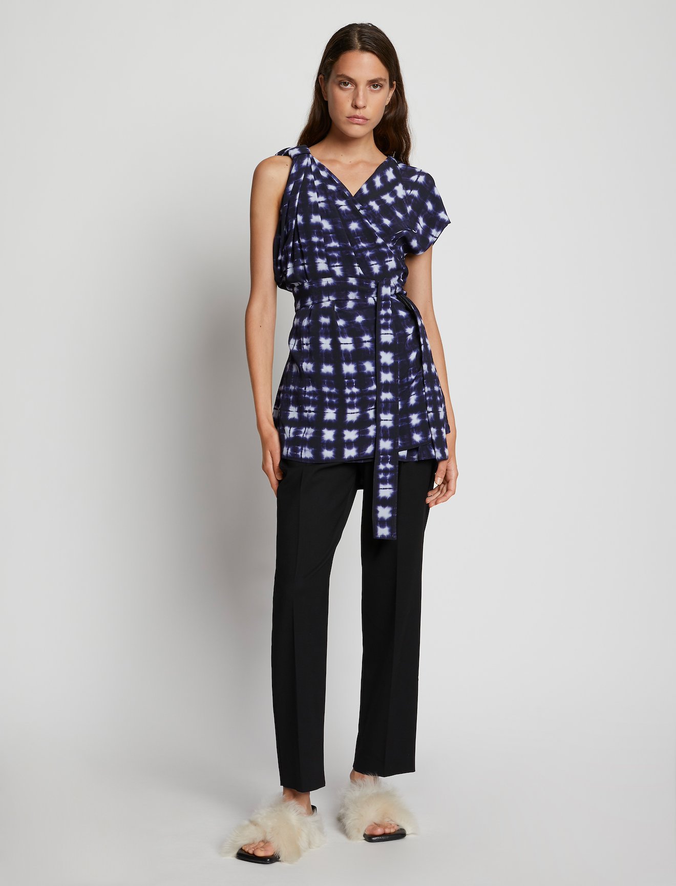 Printed Tie Dye Wrap Top #6