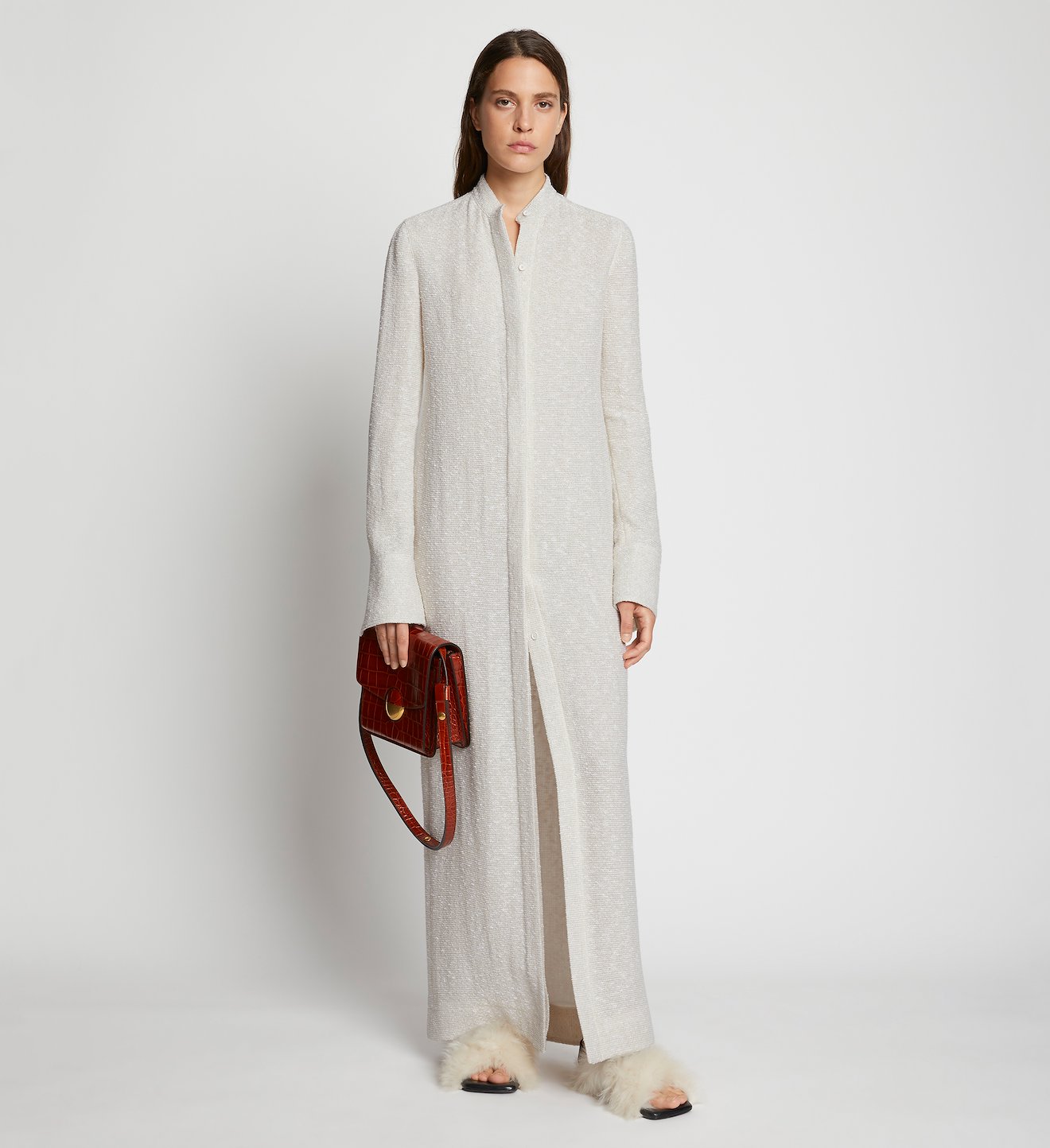 Lightweight Tweed Chiffon Dress