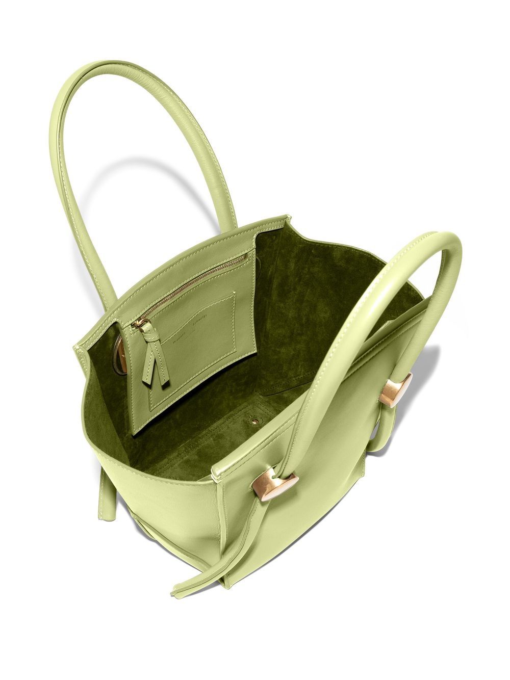 Shop Proenza Schouler Pipe Grained Leather Tote Bag In Green