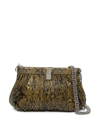 Proenza Schouler Rolo Frame snake print Clutch Bag Farfetch