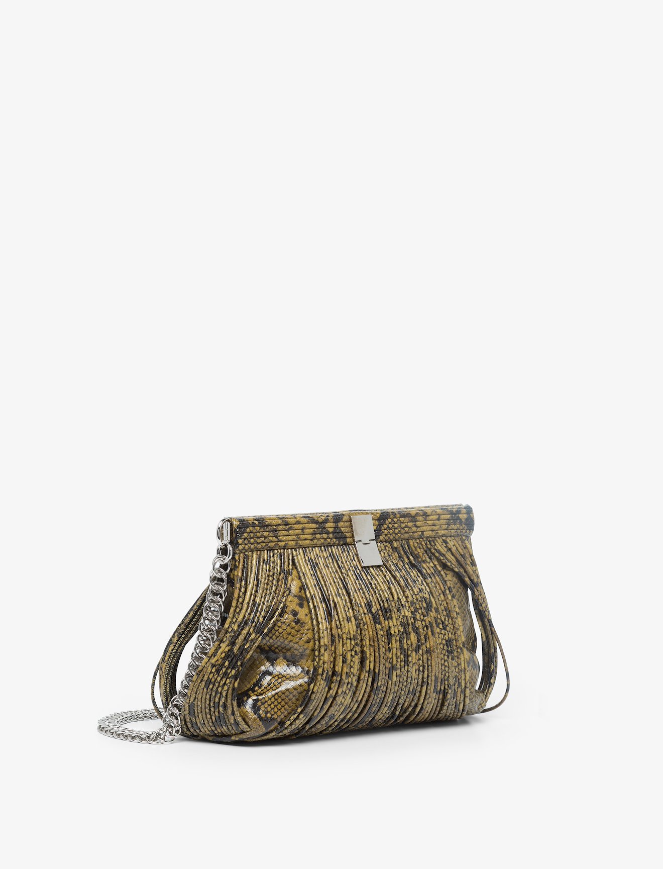Printed Snake Rolo Frame Clutch #3