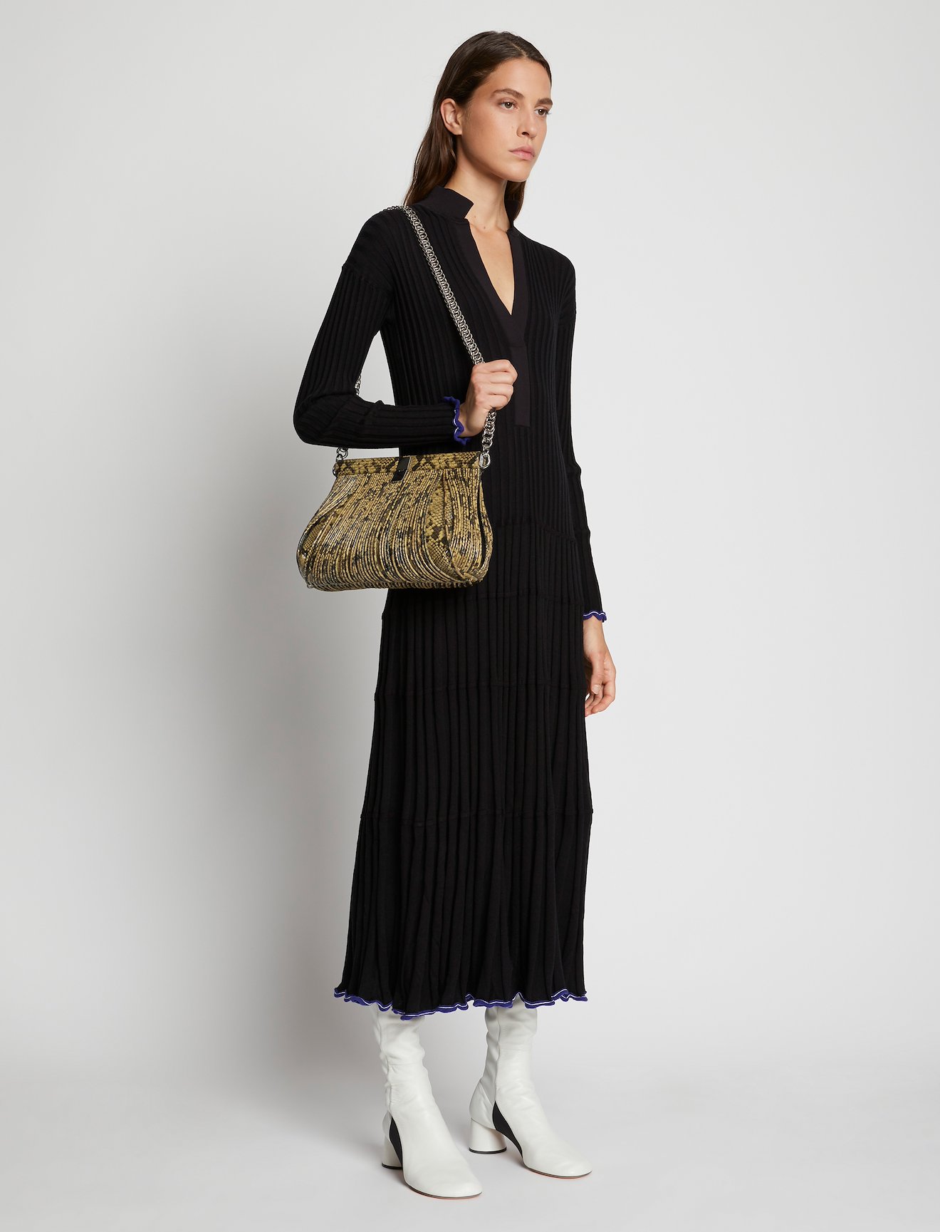 Printed Snake Rolo Frame Clutch #2