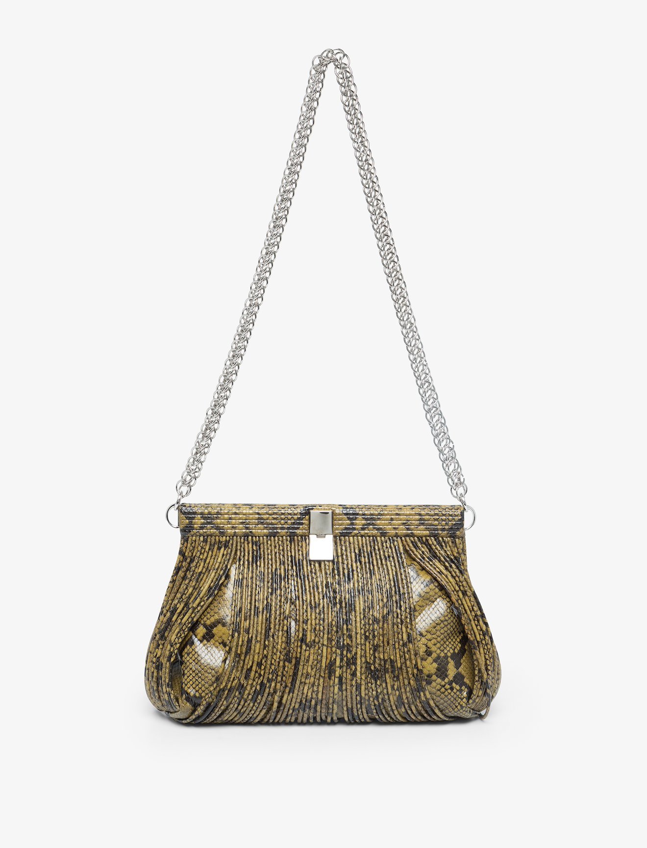 Printed Snake Rolo Frame Clutch #1