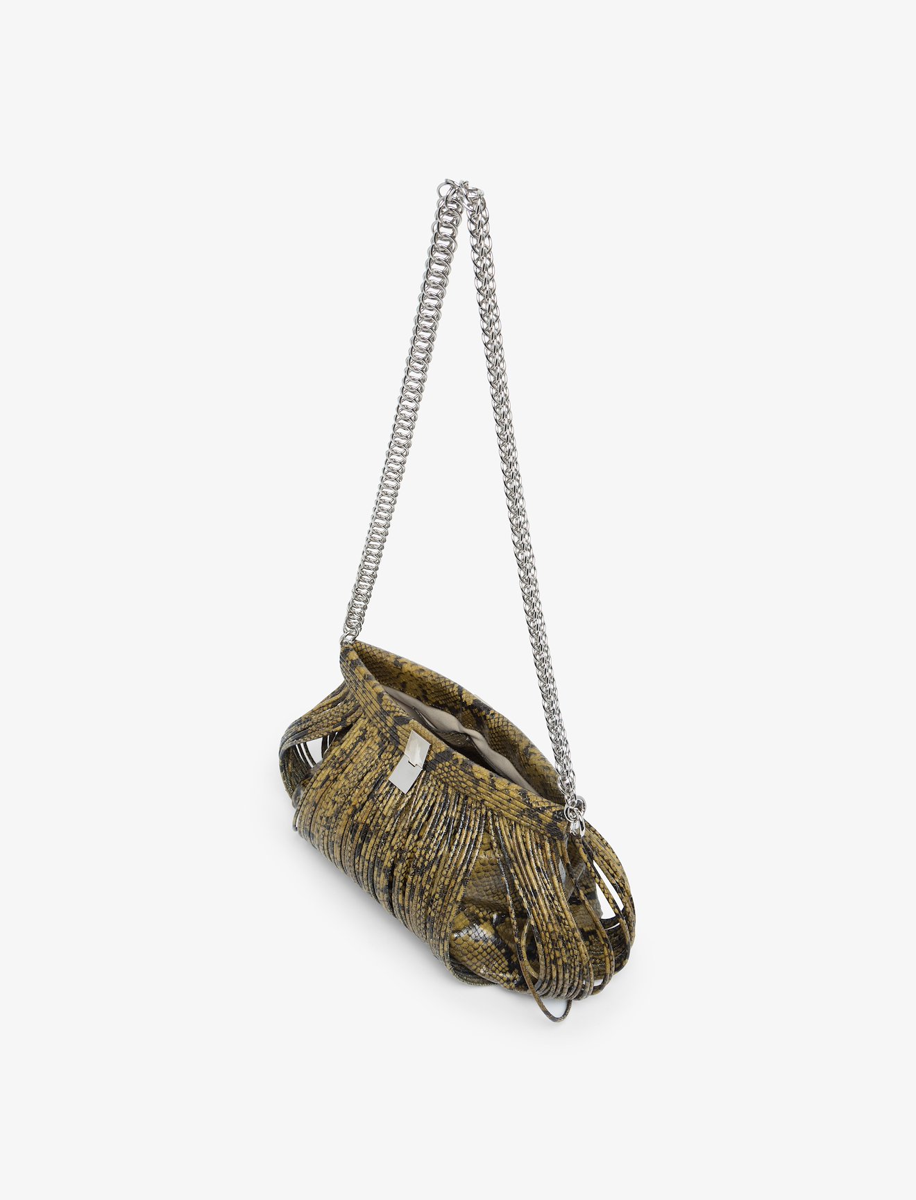 Printed Snake Rolo Frame Clutch #4