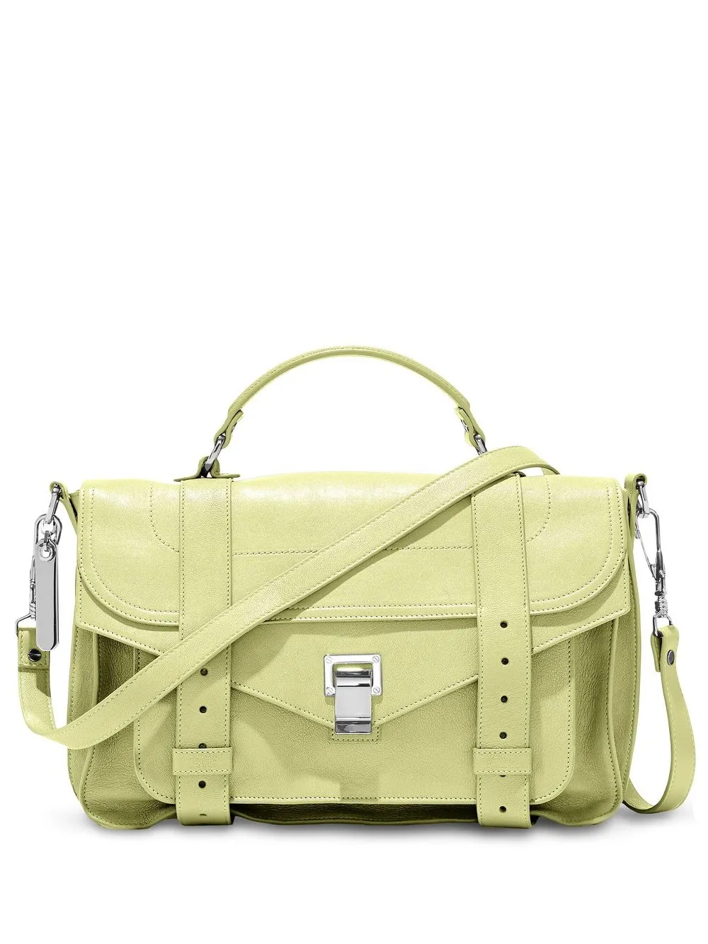 

Proenza Schouler foldover leather shoulder bag - Green