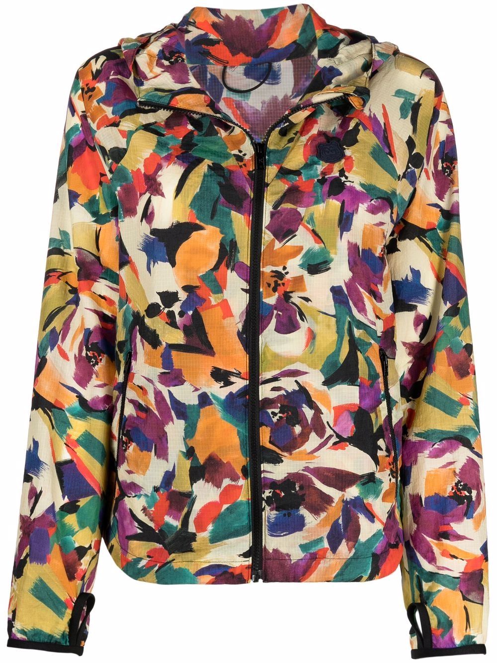 

Kenzo abstract print zip-up jacket - Neutrals