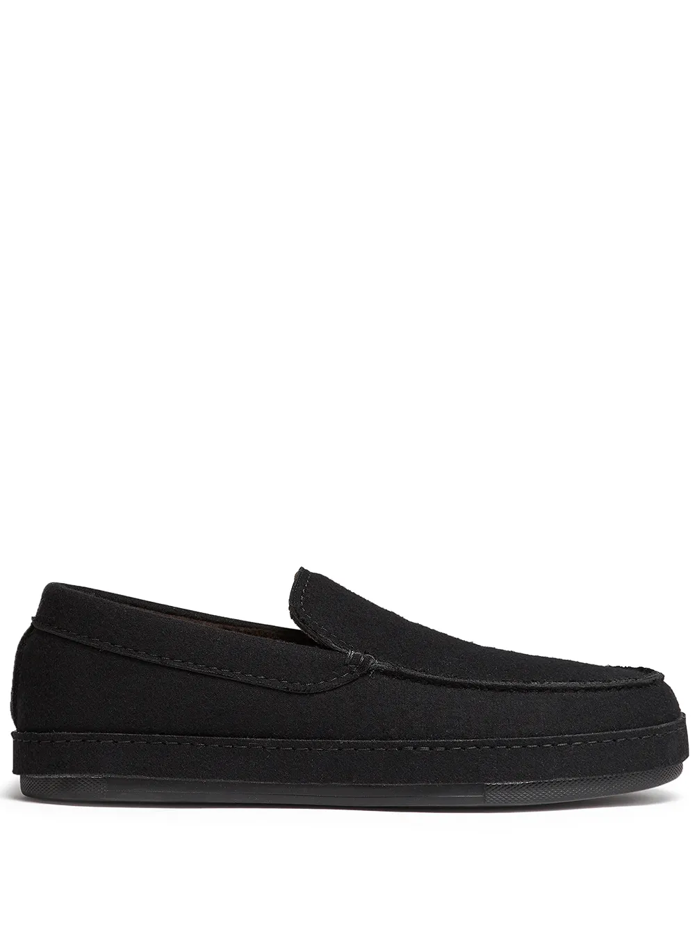 

Zegna slippers de merino - Negro