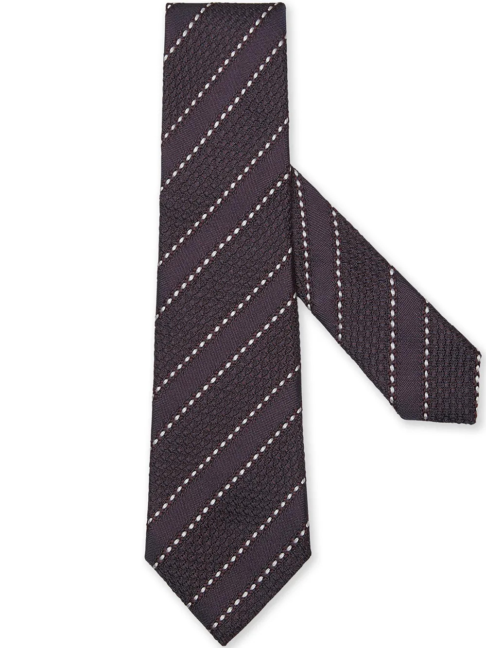 Ermenegildo Zegna жаккардовый галстук в полоску