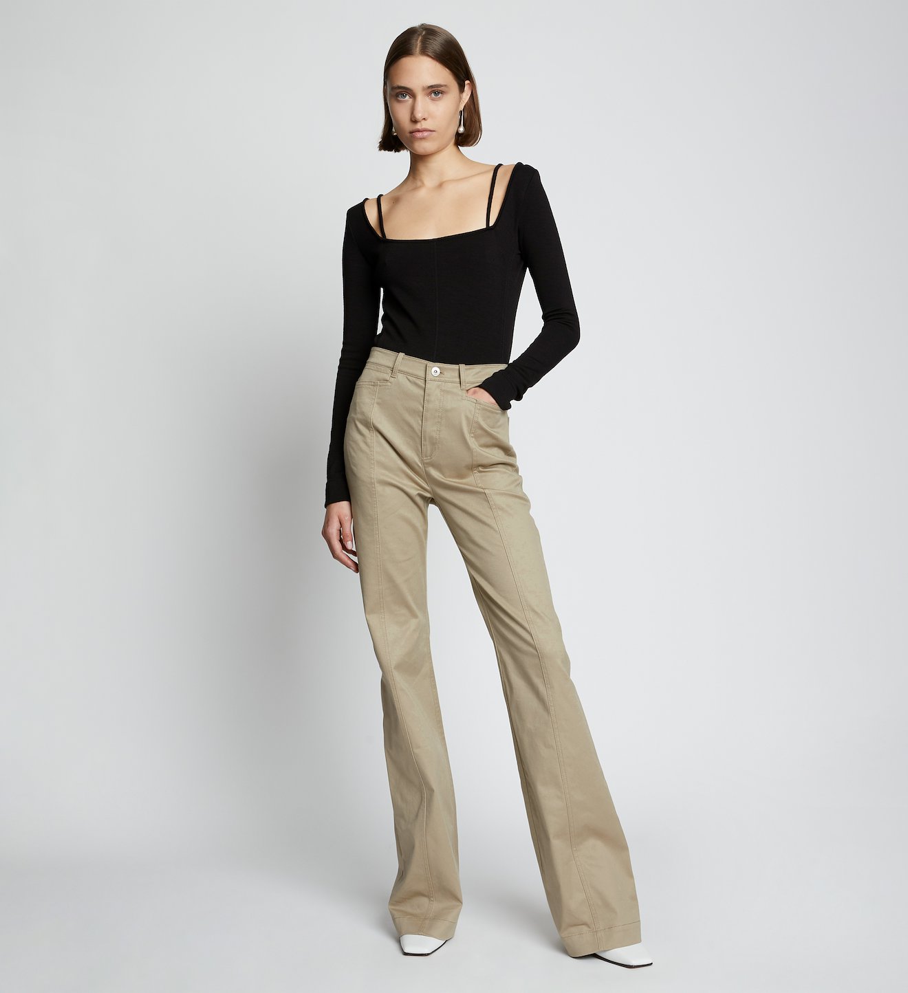 Cotton Twill Full Leg Pants