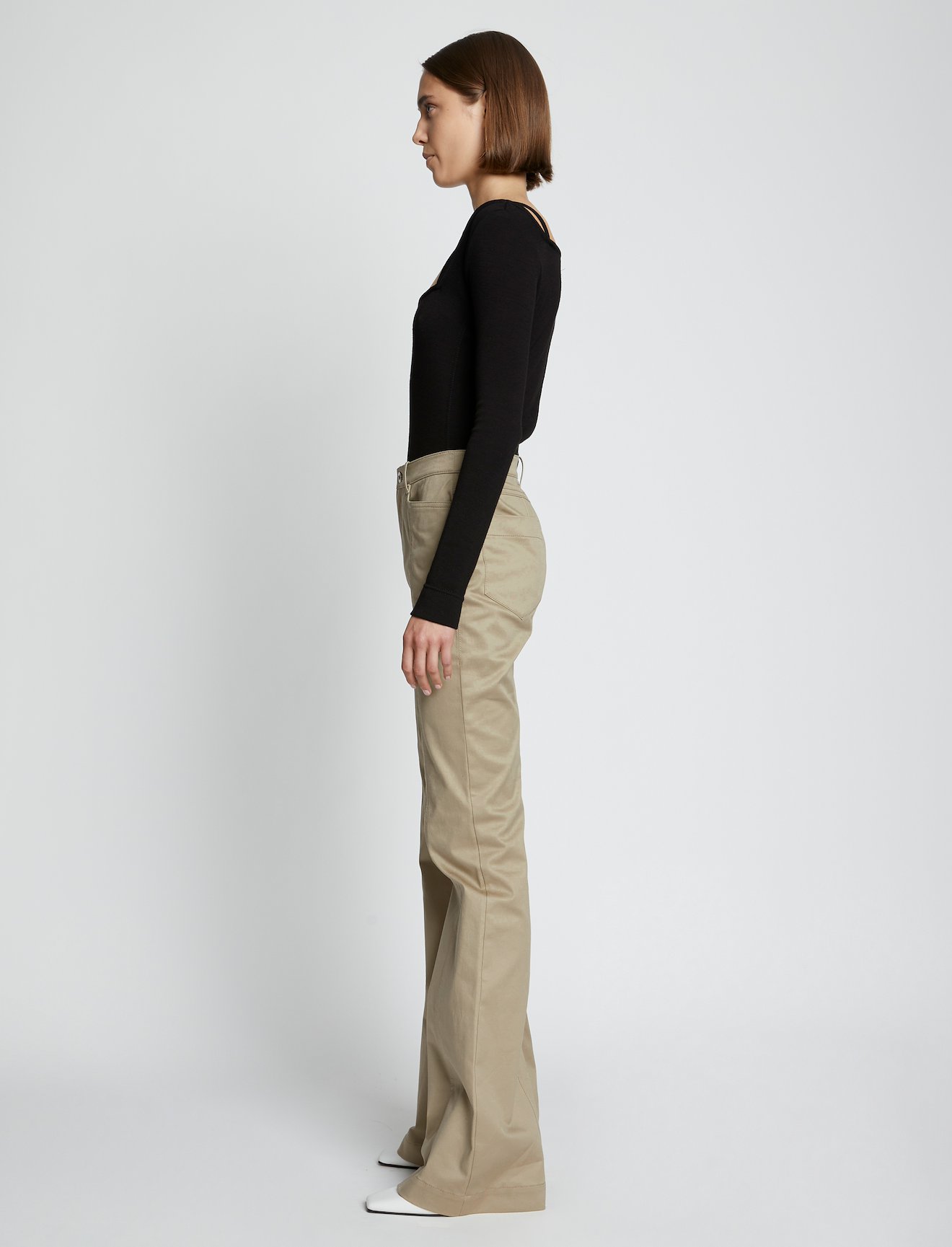 Cotton Twill Full Leg Pants #1