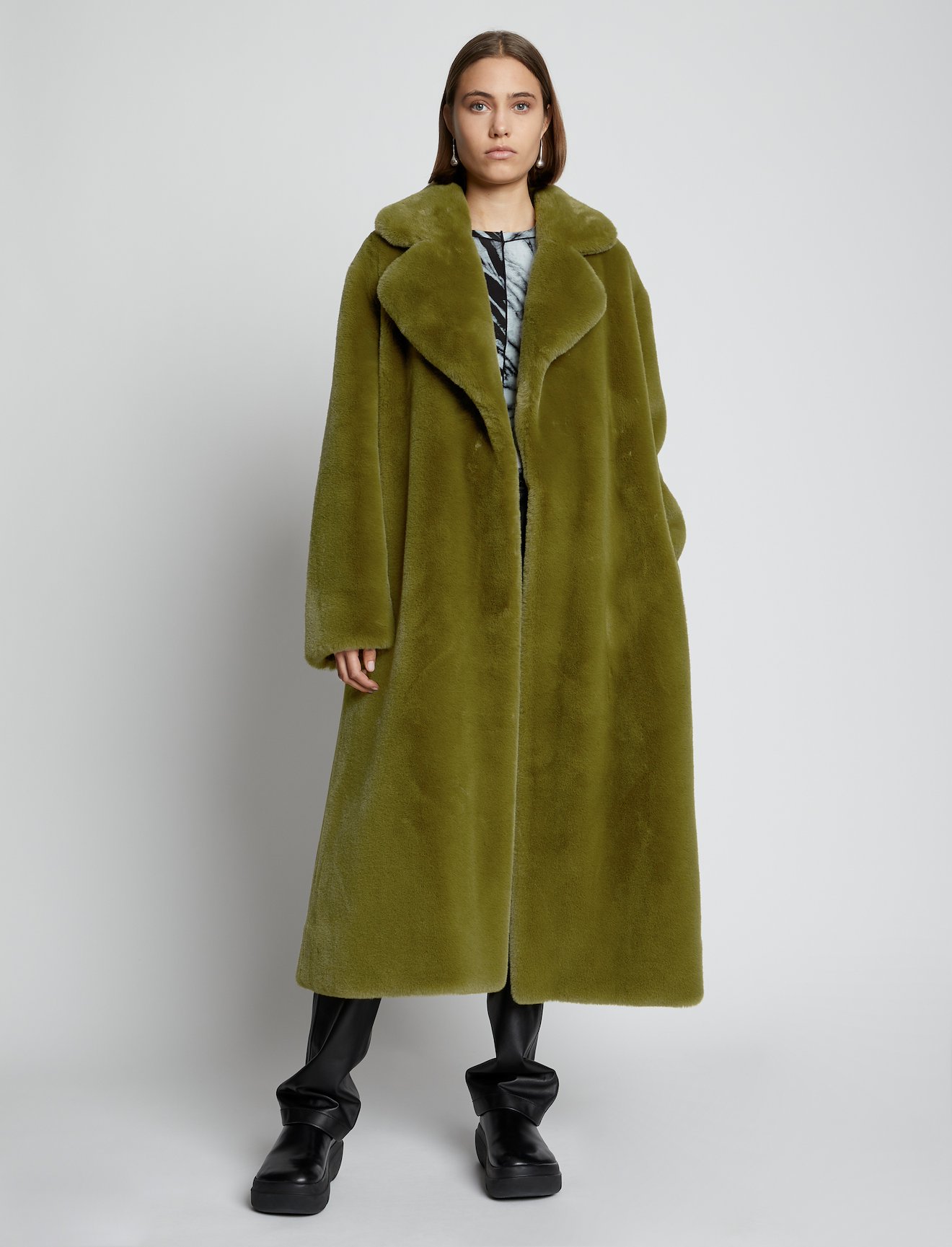 Faux Fur Belted Coat #5