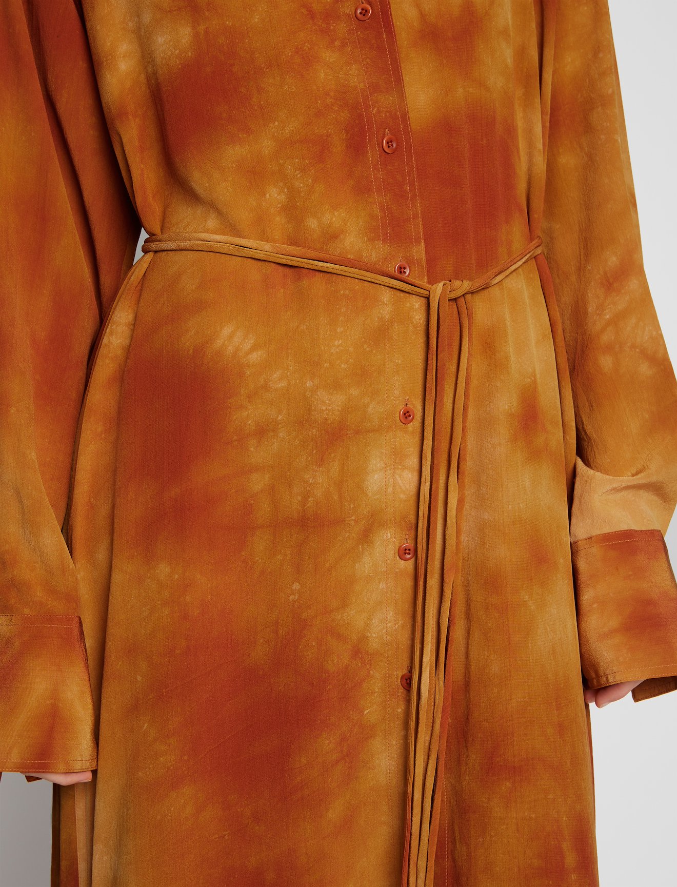 Tie Dye Silk Shirt Dress #3