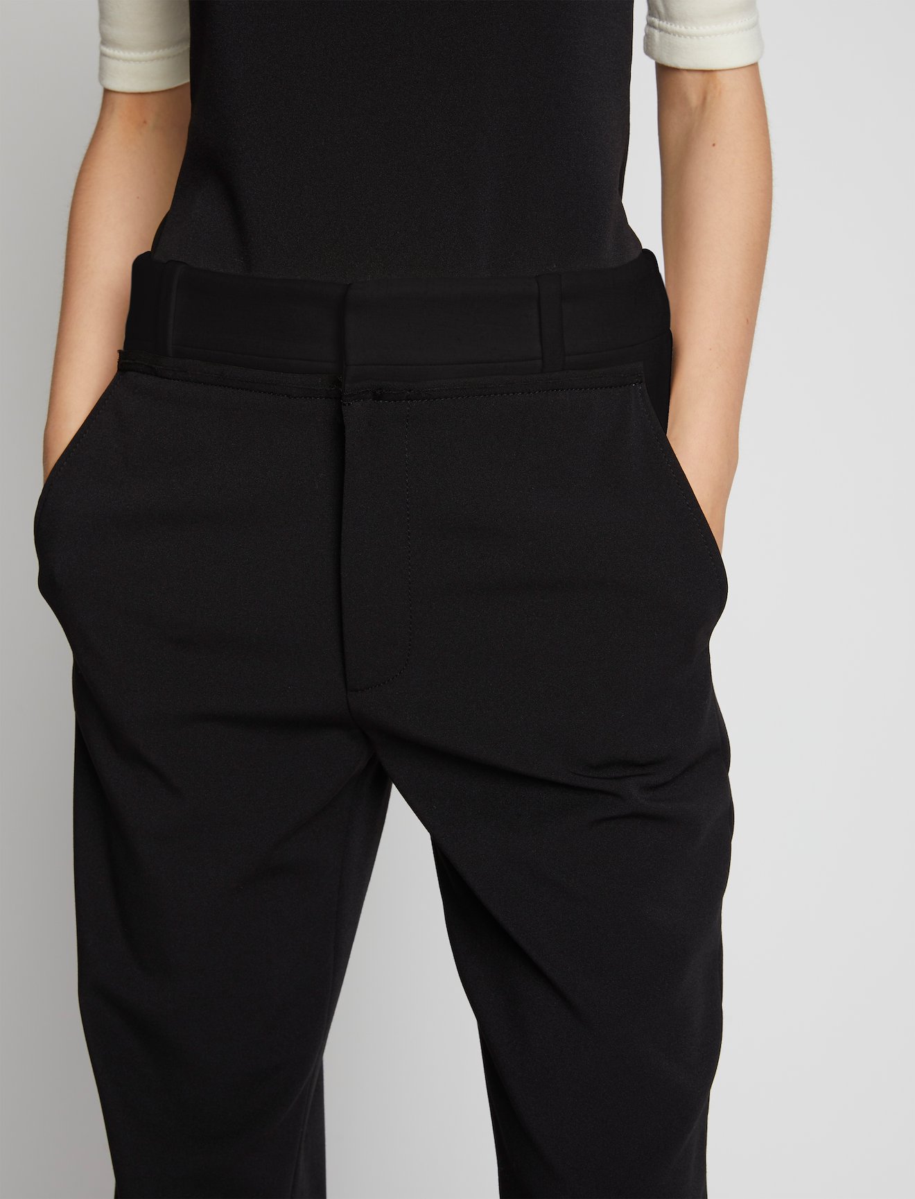 Crepe Suiting Wide Leg Pants #3