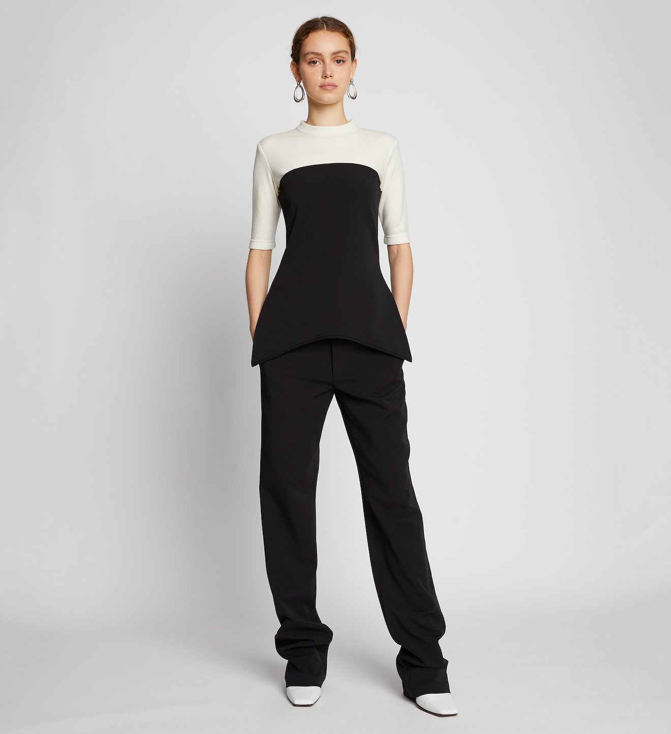 Crepe Suiting Wide Leg Pants