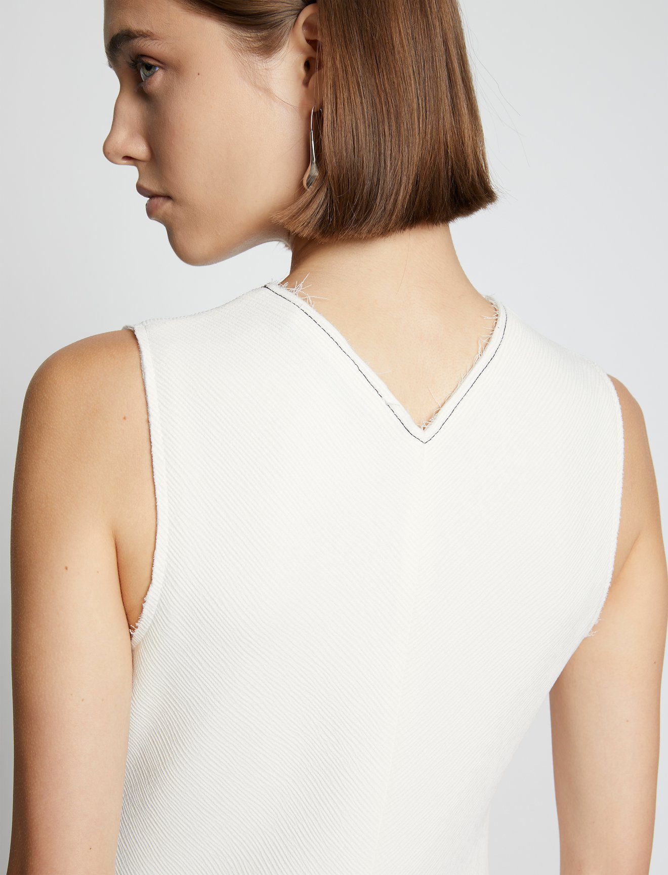 Ribbed Asymmetric Hem Dress #3