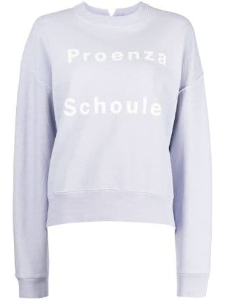 Proenza Schouler White Label logo print Sweatshirt Farfetch