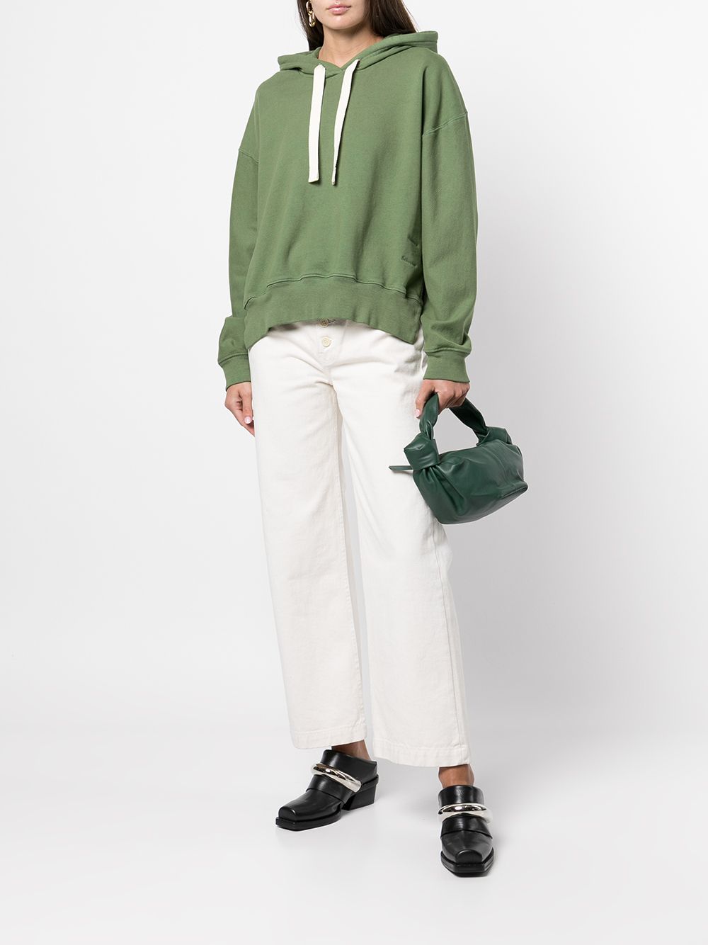 Proenza Schouler White Label side-logo Cotton Hoodie - Farfetch