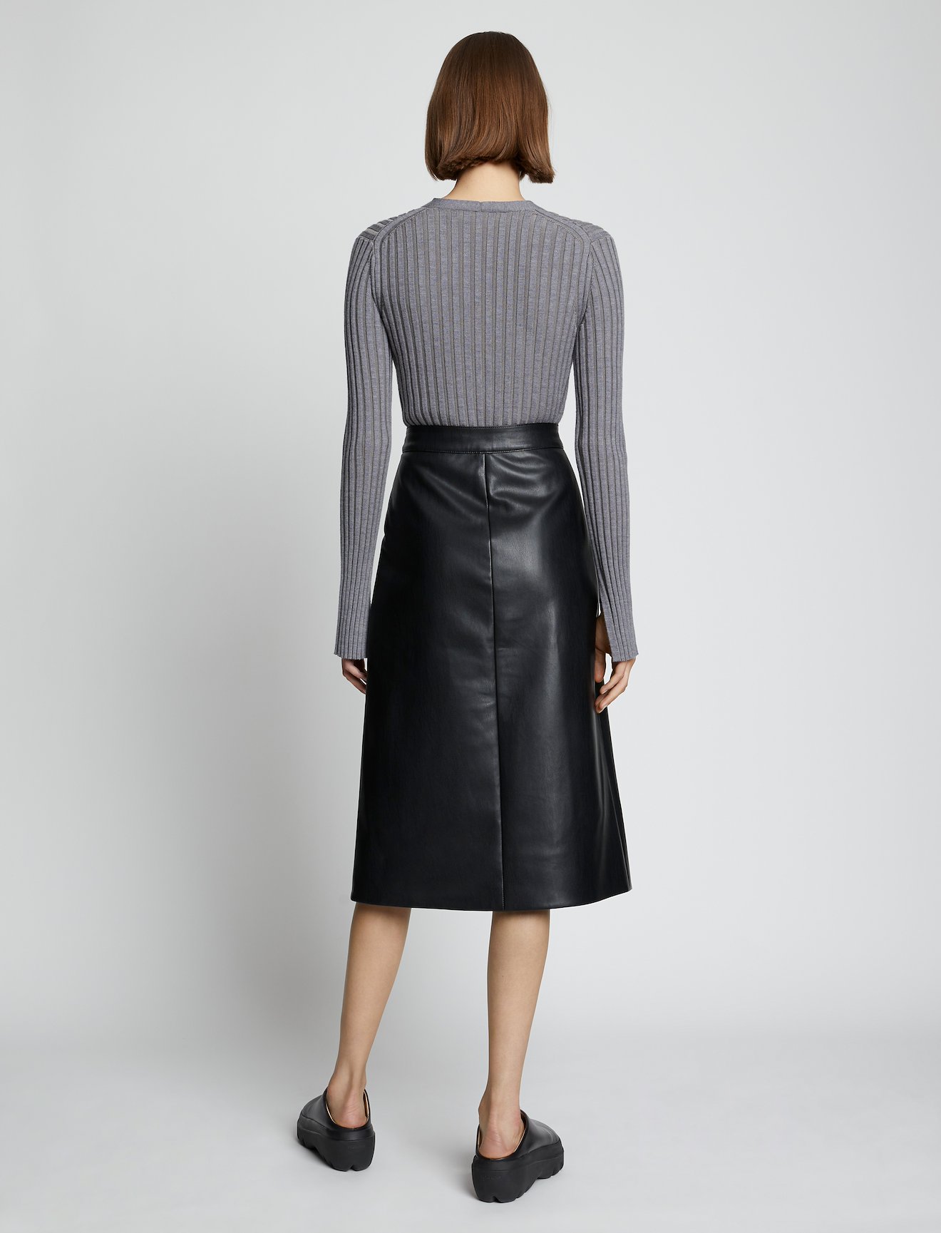 Merino Rib Knit V-Neck Sweater #3
